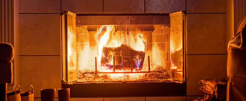 Mendota Hearth Landscape Fireplace Installation in Zion, Illinois